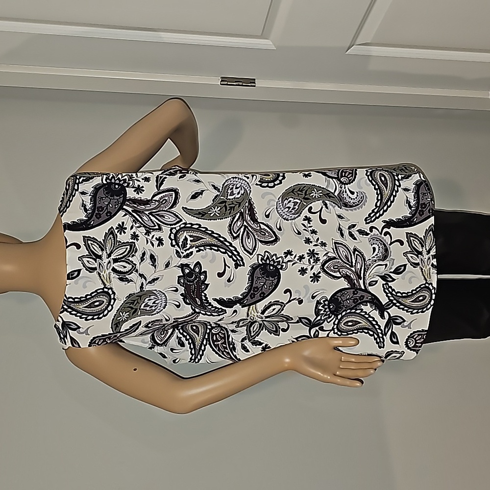 Loft Outlet Round Collar sleeveless Paisley Shell Size M New no tags - Picture 6 of 9